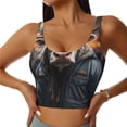 thumbnail image 2 of Lsque Surrealist Cow Printed Women'S Sports Bra, Compression, Moisture Wicking, High-Impact Sports Bra For Women,Supportive sports bra-XX-Large, 2 of 9