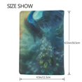 thumbnail image 3 of Pofeuu Red And Blue Fire Peacock Print Travel Document Organizer Passport Holder Men Women for Family (6.5 in x 4.5 in),Wallet Holder Credit Card Clutch Bag Case, 3 of 5