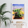 thumbnail image 3 of Taladro redondo completo 5D DIY Rhinestone diamante pintura Yoda trabajo hecho a mano hogar arte decoración Hugtrwg Para estrenar, 3 of 9