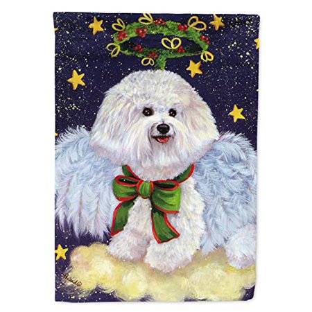 Caroline s Treasures PPP3027GF Bichon Frise Christmas Angel Flag Garden Size   Garden Size  multicolor