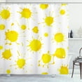 thumbnail image 1 of Ambesonne Yellow and White Shower Curtain, Random Splash, 69"Wx75"L, Yellow White, 1 of 3