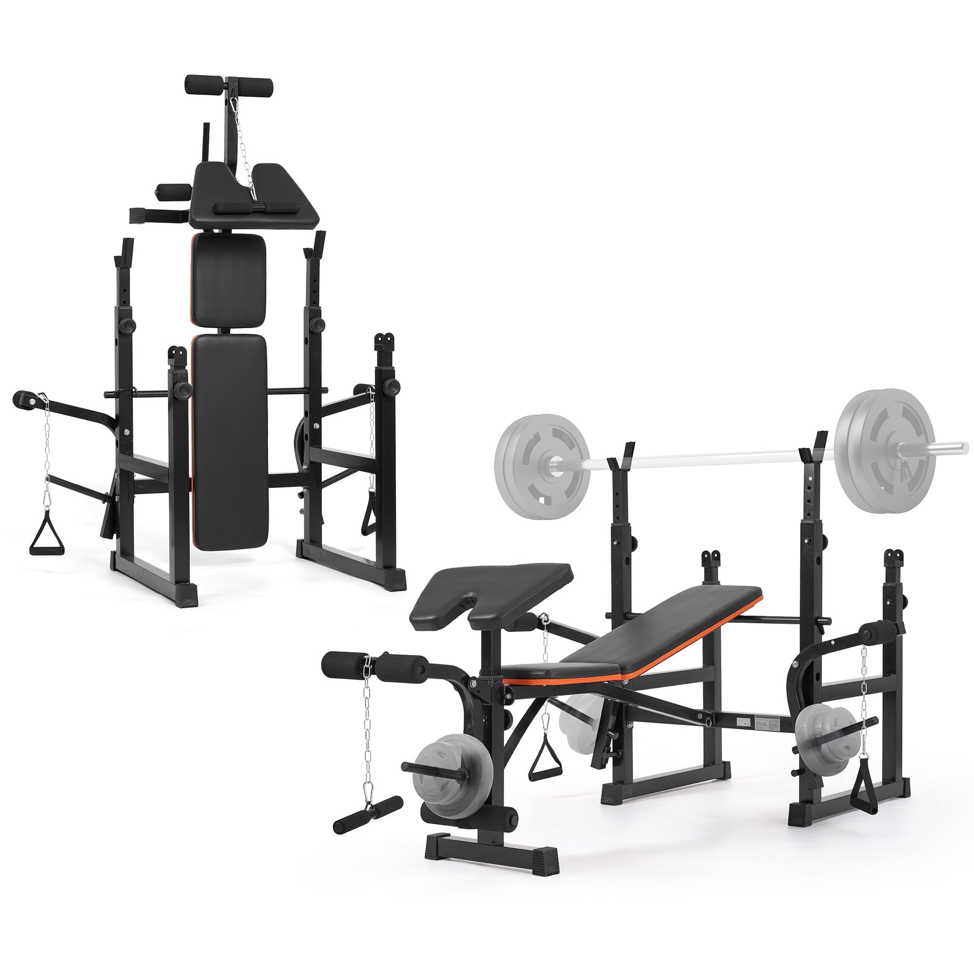 CAP Deluxe Exercise Training Flat Bench with Dumbbell Storage