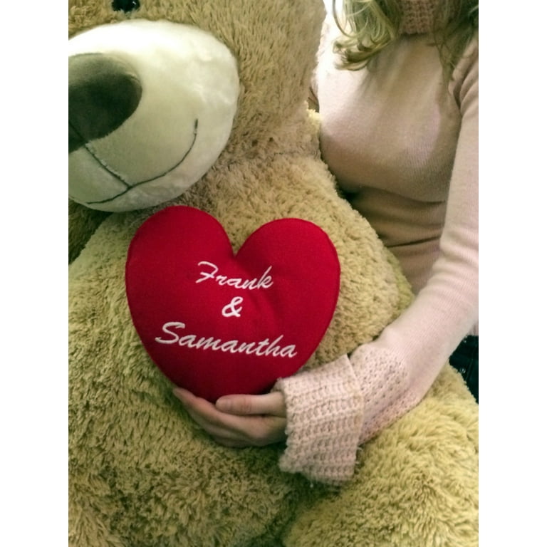 Your Custom Personalized Name or Message on 5 Foot Giant Teddy Bear, Has  Customized Heart on Chest