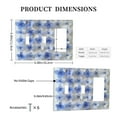 thumbnail image 3 of Bright Blue Flowers Switch Cover Decorative Wall Plate 3-Gang 2-Toggle 1-Decor Standard Size, 3 of 5