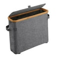 thumbnail image 3 of Organizador de baño con soporte para papel higiénico de bambú gris, 3 of 9