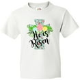 thumbnail image 3 of Inktastic He Is Risen Floral Print Cross with Beautiful Flowers Youth T-Shirt, 3 of 5