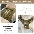 thumbnail image 5 of Auroth No Pull Dog Harness for Large Dogs, No Choke Dog Harness Vest with Easy Control Handle, Reflective Soft Padded Service Vest, Adjustable Easy on Pet Harness for Running Walking, Khaki yellow, 5 of 10