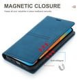thumbnail image 2 of Magnetic Clasp Flip Leather Wallet Case Card Slot Holder Stand Shockproof Phone Cover For Samsung Galaxy A14 5g-Blue, 2 of 7