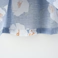 thumbnail image 6 of Odeerbi Girls Dress Baby Girls Clothes Toddler Kids Cute Summer Flowers Print Short Sleeve Dress Skirt Blue, 6 of 9
