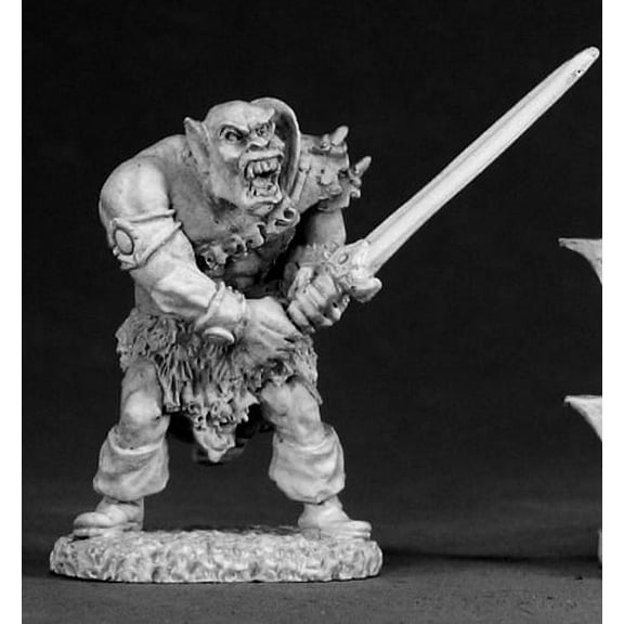Reaper Miniatures Black Orc Warrior #02335 Dark Heaven Legends Unpainted Metal
