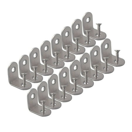 

Brace 20mmx20mm Stainless Steel Brace Steel Joint Right Bracket Fastener 16 Pieces with Screws