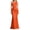 Orange, variant on EliteGoogv Womens One Shoulder Dresses Asymmetrical Ruched Satin Maxi Dresses For Women Slim Fitted Formal Dresses Cocktail Party Evening Gowns Blue