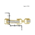 thumbnail image 4 of 1/4 Carat T.W. White Diamond 14kt Gold over Silver Bar Link Bracelet, 7.5, 4 of 4