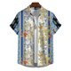 thumbnail image 3 of Camisa hawaiana de playa para hombre, nueva camisa con estampado 3D de flores para exteriores, de manga corta, con botones y cuello abatible, 2024, 3 of 5