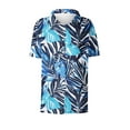 thumbnail image 6 of WCMZJ Hawaiian Shirts for Women Summer Beach Shirt Tropical Shirts Womens Hawaii Button Down Short Sleeve Blouses Button Up Tops Blue XL, 6 of 6