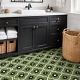 thumbnail image 2 of DEWOO Peel and Stick Floor Tile, Peel and Stick Flooring Self Adhesive, Waterproof Vinyl Flooring Suitable for Bathroom, Kitchen, Green(12 x 12 In, 10PCS), 2 of 10