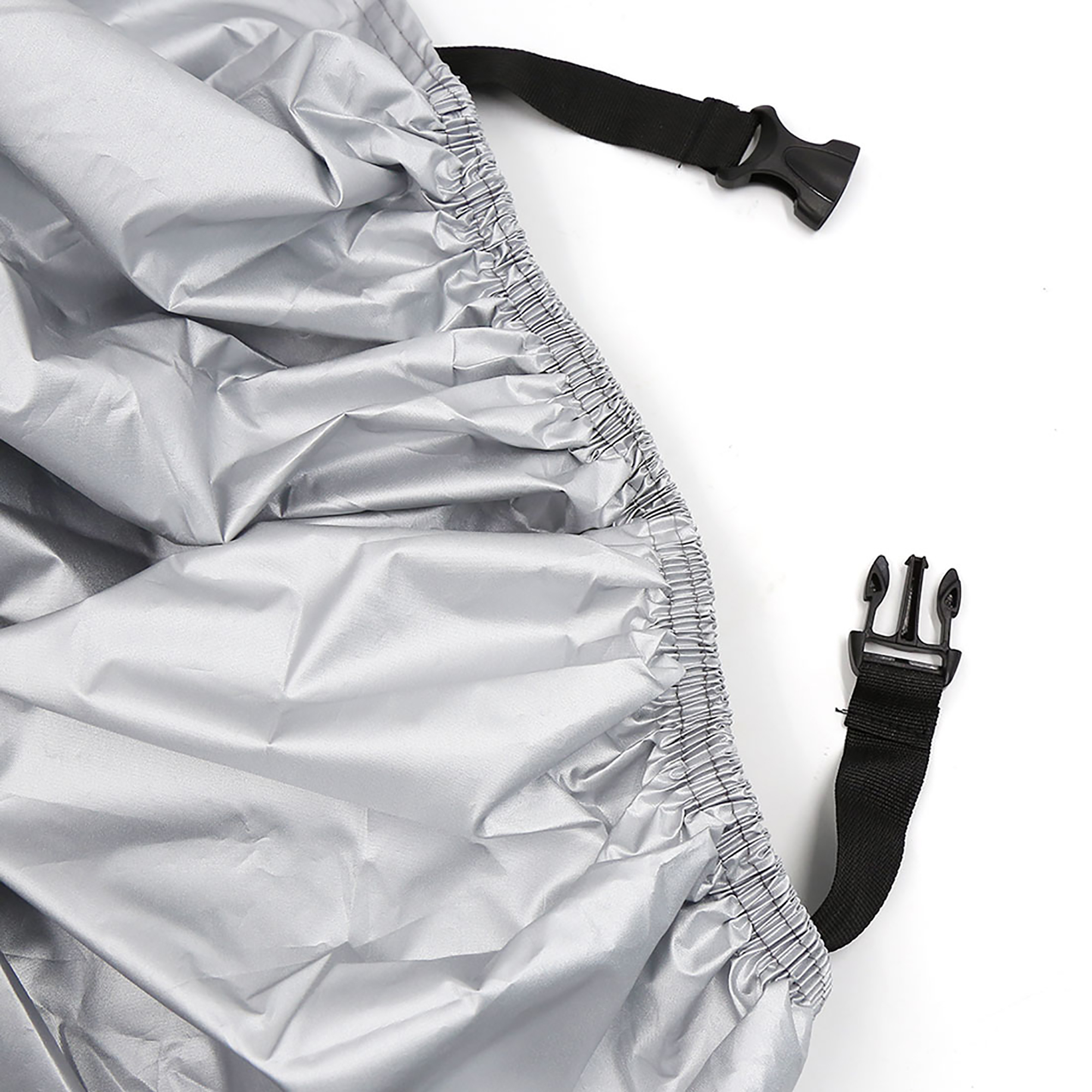 Unique Bargains XXL 190T Motorcycle Cover Outdoor Waterproof UV Protector, Silver&Black