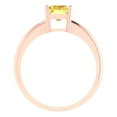 thumbnail image 4 of 1.75 ctw Solitaire Anniversary Ring for Women | Radiant Cut Simulated Yellow Diamond | Hyperallergenic Solid 18K Rose Gold, 4 of 5