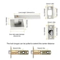 thumbnail image 2 of PWTOOL Passage Door Lever Handlesets 12 Pieces Metal Door Lever Lock Square Panel for Commercial Bathroom Bedroom Left or Right Handing calm, 2 of 9