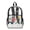 Whimsical Garden Doodle, variant on ZIATUBLES Clear Backpack, Heavy Duty Fabric & PVC Transparent Bookbag with Cow Sunflower Leopard Bow Print, Large Capacity See Through Backpack for School College Work Travel Security