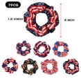 thumbnail image 5 of Kicpot 7-Pack Patriotic Scrunchies – Red White Blue American Flag Hair Ties for Women Independence Day Hair Accessories, 5 of 5