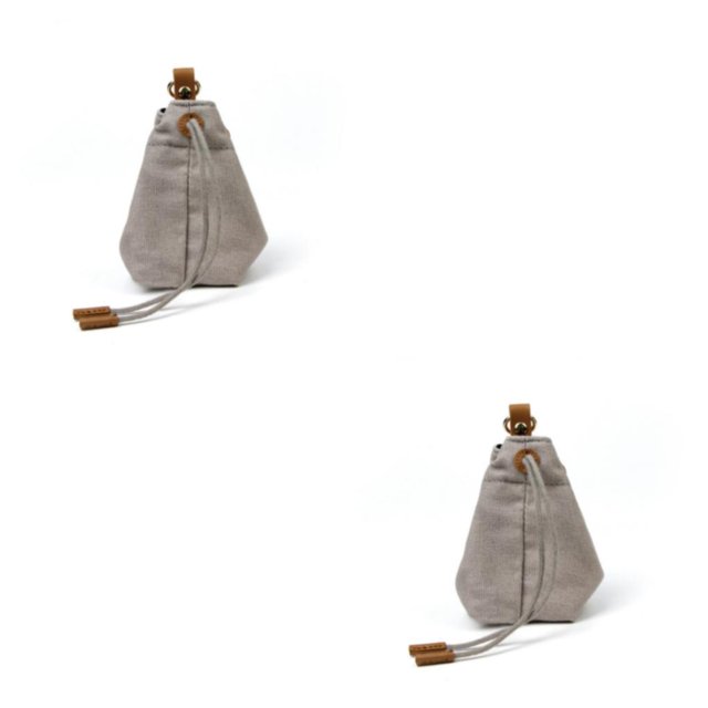 Billuyoard Bolsa de almacenamiento de alimentos para mascotas con gancho a presión Entrenamiento de animales pequeños Bolsa de lona plegable Gris Bolsa 2piezas