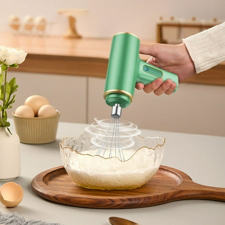 

Snmubt Wireless Eggbeater Mini Electric Household Small Eggbeater Kitchen Gadgets (Plastic)