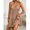 Khaki, variant on Womens Khaki Polka Dot Halter Mini Dress With Ruched Body And A-Line Skirt
