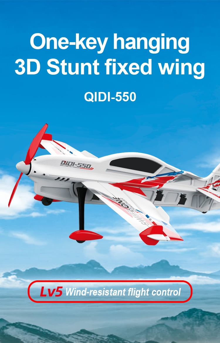 QIDI550 4CH RC Plane 3D Stunt Brushless Motor Remote Control Aircraft Fixed Wing Helicopter Airplane Rc Glider Toys for Adutls