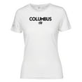 thumbnail image 2 of Women's Levelwear White Columbus Blue Jackets Maddox City Capsule T-Shirt, 2 of 3