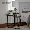 thumbnail image 6 of Lavish Home Set of 3 Nesting Tables - Round Side Tables for Living Room, 6 of 8