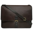 thumbnail image 4 of Hidesign Harrison Brown Buffalo Leather Laptop Messenger Bag, 4 of 5