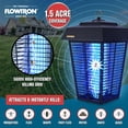 thumbnail image 5 of Flowtron Electric Bug Zapper, 1.5 Acre Outdoor Insect Killer, Dual 40W UV Bulb, 5600V Grid (Black), 5 of 7