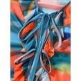 thumbnail image 6 of Lamuusaa Women Mini Dress Long Sleeve Lacing Tie-dye Print Patchwork Slit Bodycon Dress for Club Party, 6 of 9