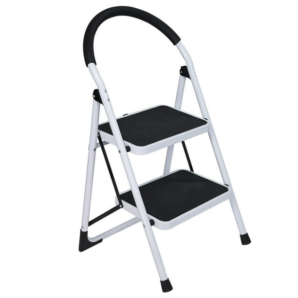 2 Step Ladder Folding Step Stool Steel Ladder With Handle Anti Slip Solid Pedal Tools Workshop Equipment Seedsbazar Home Garden