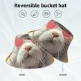 thumbnail image 5 of Daiia Floral Sunglasses Cat Art Pattern Bucket Hat - Trendy Cotton Sun Hat for Beach, Golf, Fishing - Fun Outdoor Vacation Boonie for Men and Women, 5 of 9