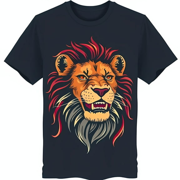 Fierce Graphic on Black T-Shirt Vibrant Colors & Bold Design