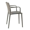 thumbnail image 3 of Omax Decor Cleo Arm Resin Patio Dining Chair in Taupe - (Set of 2), 3 of 5