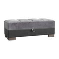 thumbnail image 2 of Ottomanson Origins Air Rectangular Upholstered Lift Top Ottoman, Gray/Black, 2 of 5