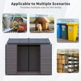 thumbnail image 5 of CarButler 8x6ft Resin Outdoor Storage Shed Heavy Duty Waterproof Tool Shed with Floor,2 Windows and Lockable Doors for Garden Patio Backyard Brown, 5 of 9
