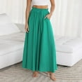 thumbnail image 2 of EDFBUYKRS Female Women Pants Casual Womens Fall Pants Petite Women's Pleats High Waisted Straight Pants Wide Leg Pants Women's Casual Loose Trousers Xxl, 2 of 5