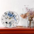 thumbnail image 6 of Wolf and Blue Flowers Watercolor Round Wall Clock Silent Analog Battery Operated Black Pointer Home Decor 9.84" Diameter, 6 of 11