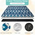 thumbnail image 5 of Airensky Extra Large Picnic Blanket(79 "x 83"), 3-Layer Thickening Waterproof Camping Blanket, Sandproof Picnic Blanket for Beach, Machine Washable, Wear-Resistant, Soft and Comfortable(Boho Blue), 5 of 11