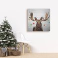 thumbnail image 2 of Moose has christmas balls - 24"x24" canvas - Print on demand, 2 of 5