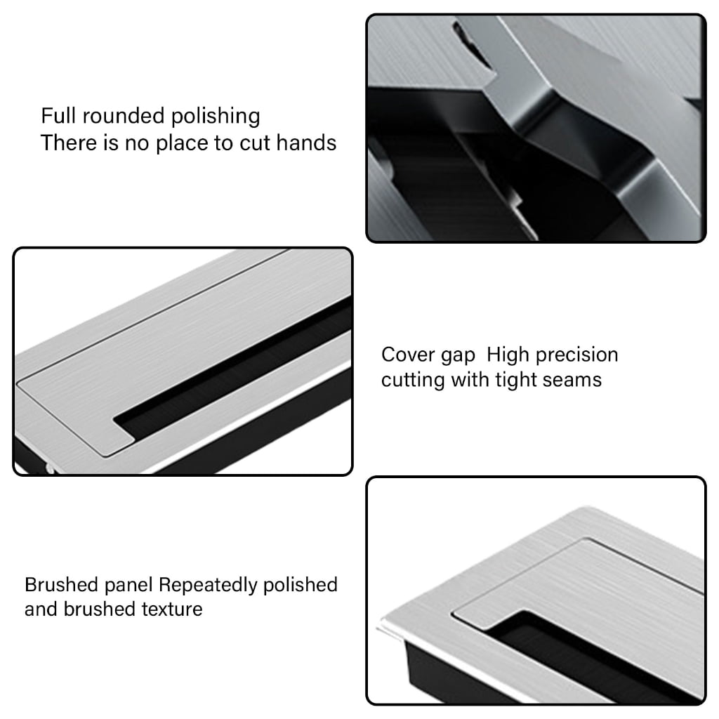 Upgrades Cable Hole Grommet Rectangle Desk Cable Pass Through Grommet for Desks