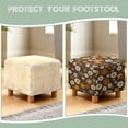thumbnail image 6 of SCRAWLGOD Daisy Flower Print Footstool Slipcover, Breathable Footrest Sofa Protection Thick Covers for Ottoman with Stretch Bottom for Pets, 6 of 7