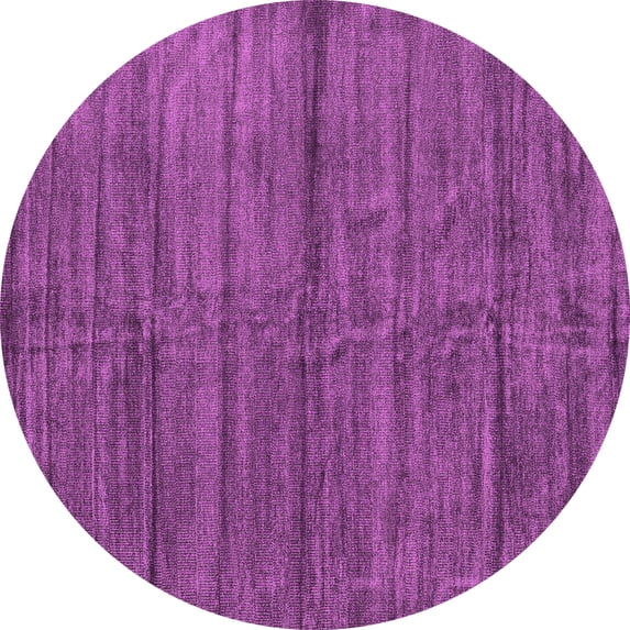 Ahgly Company Indoor Round Abstract Pink Contemporary Area Rugs, 5' Round