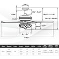 thumbnail image 2 of Gymax 52'' Ceiling Fan with 3 Wind Speeds 5 Reversible Blades & Remote Control Grey, 2 of 10