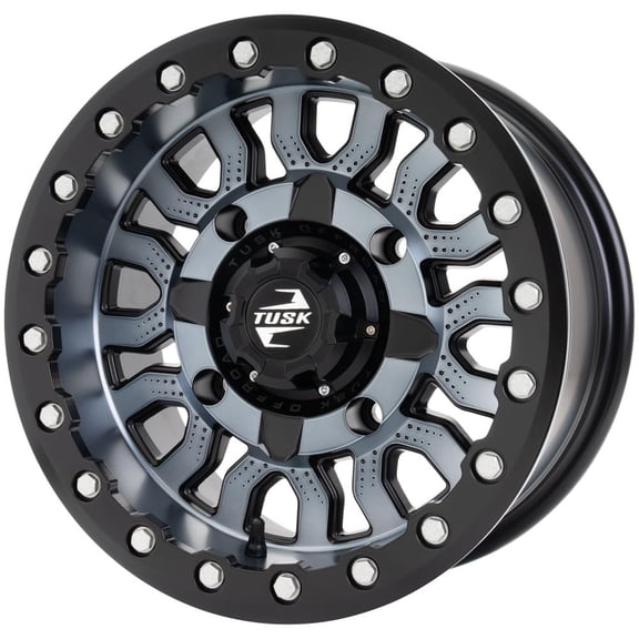 4/156 Tusk Fremont Beadlock Wheel 14x7 Gunmetal/Black, Offset 5.0 2.0)