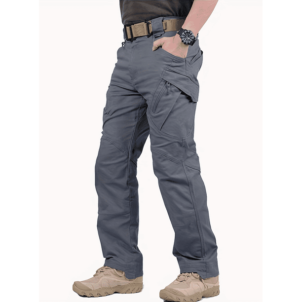 Pantalones tácticos militares de la ciudad para hombres, pantalones elásticos del ejército de combate SWAT, muchos bolsillos, impermeables, resistentes al desgaste, pantalones Cargo Casuales